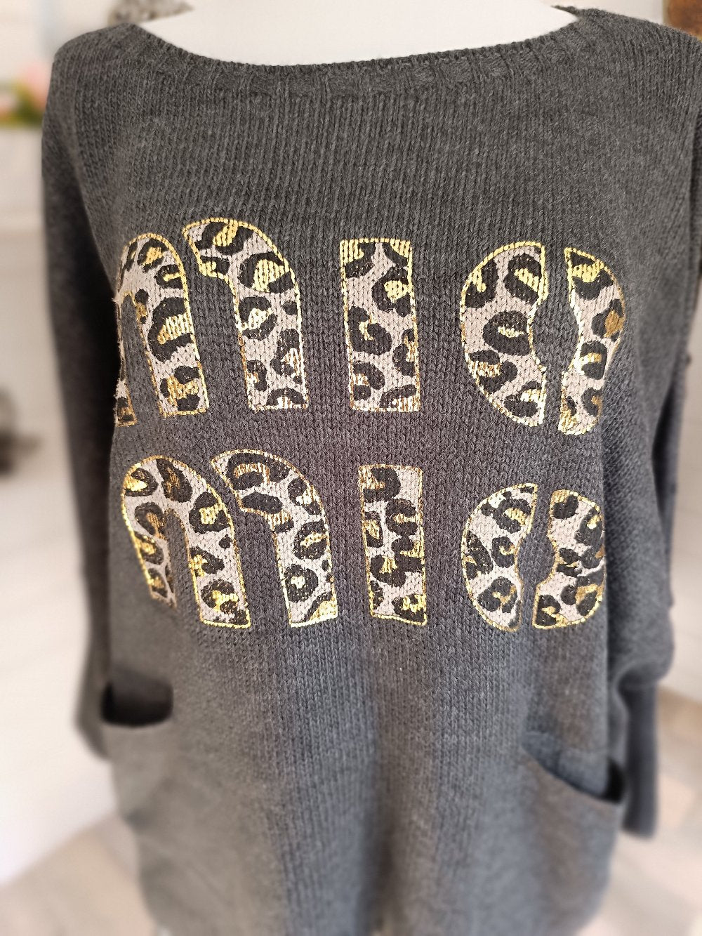 Damen Pullover Mio Mio Print tragbar bis Größe 46