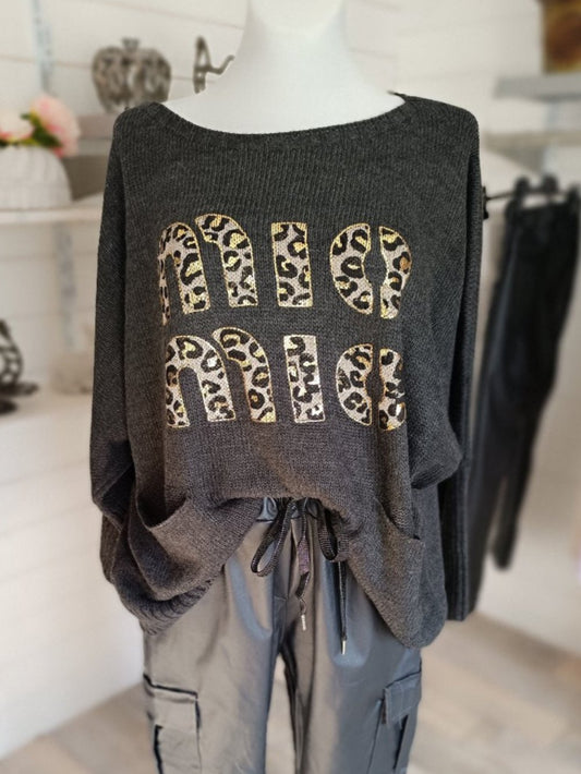 Pullover Mio Mio Leo Print